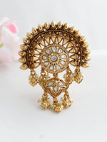 Rashmika Bun Pin Ready-to-Ship Hair Bun Pin for NRI Brides-Gold