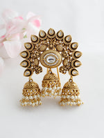Tanvika Hair Bun Pin Gold Plated Bun Pin | Indian Jewelry USA-Gold
