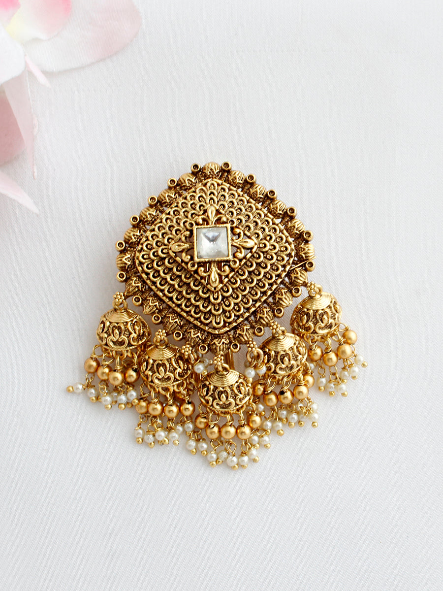 Rivya Hair Bun Pin Traditional Indian Bun Pin for Bridal Styling-Gold