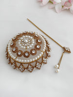 Madhuri Bun Cage With Stick-Gold