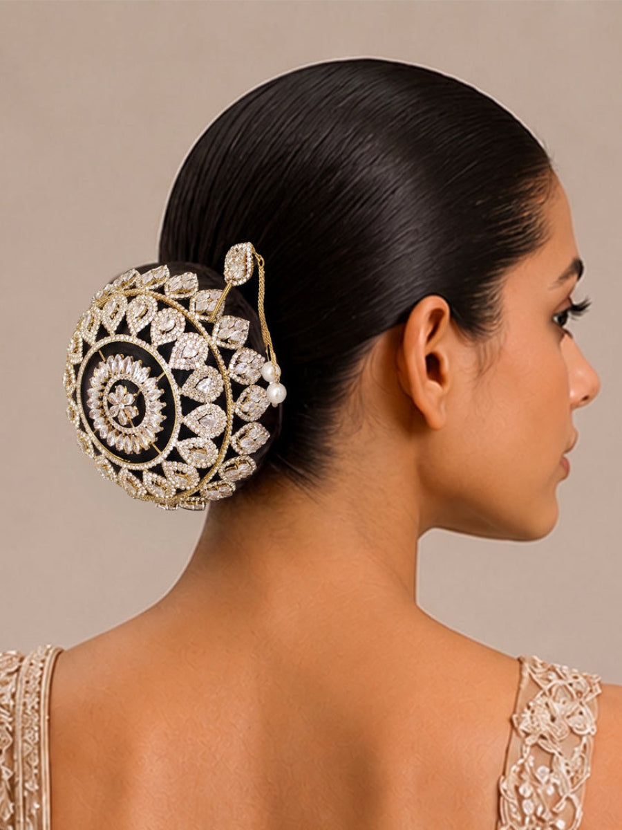 Rayma Bun Cage With Stick-Gold