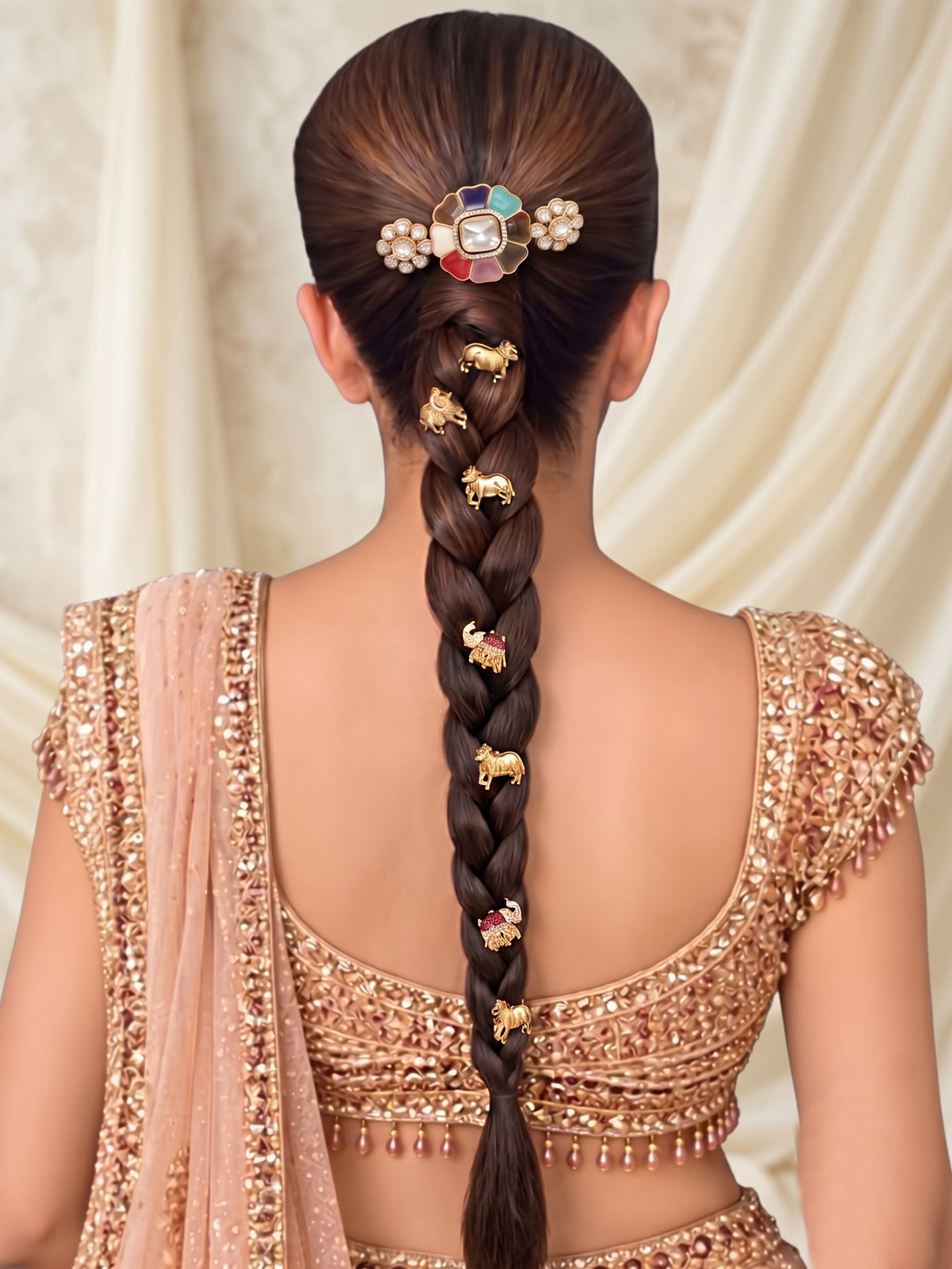 Vamika Bun & Braid Hair Accessory-Multicolor