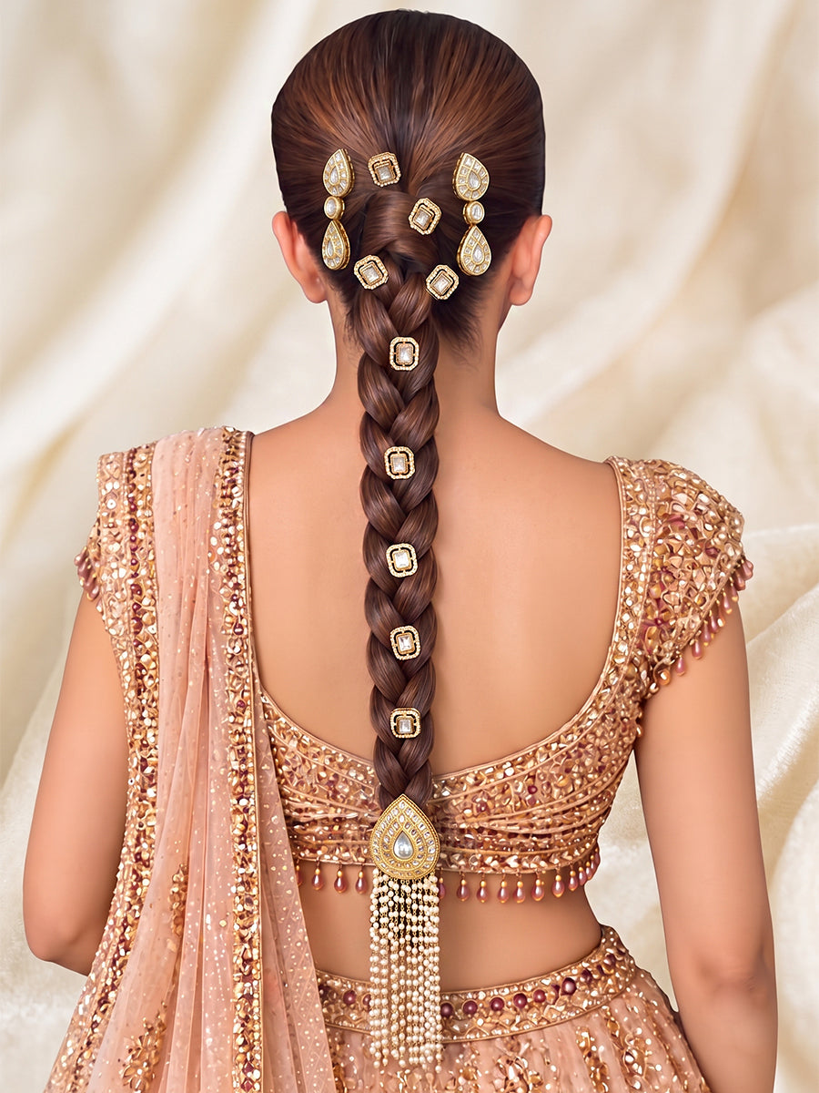 Aakriti Bun & Braid Hair Accessory-Gold