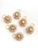 Floral Hair Charms-Pastel Pink