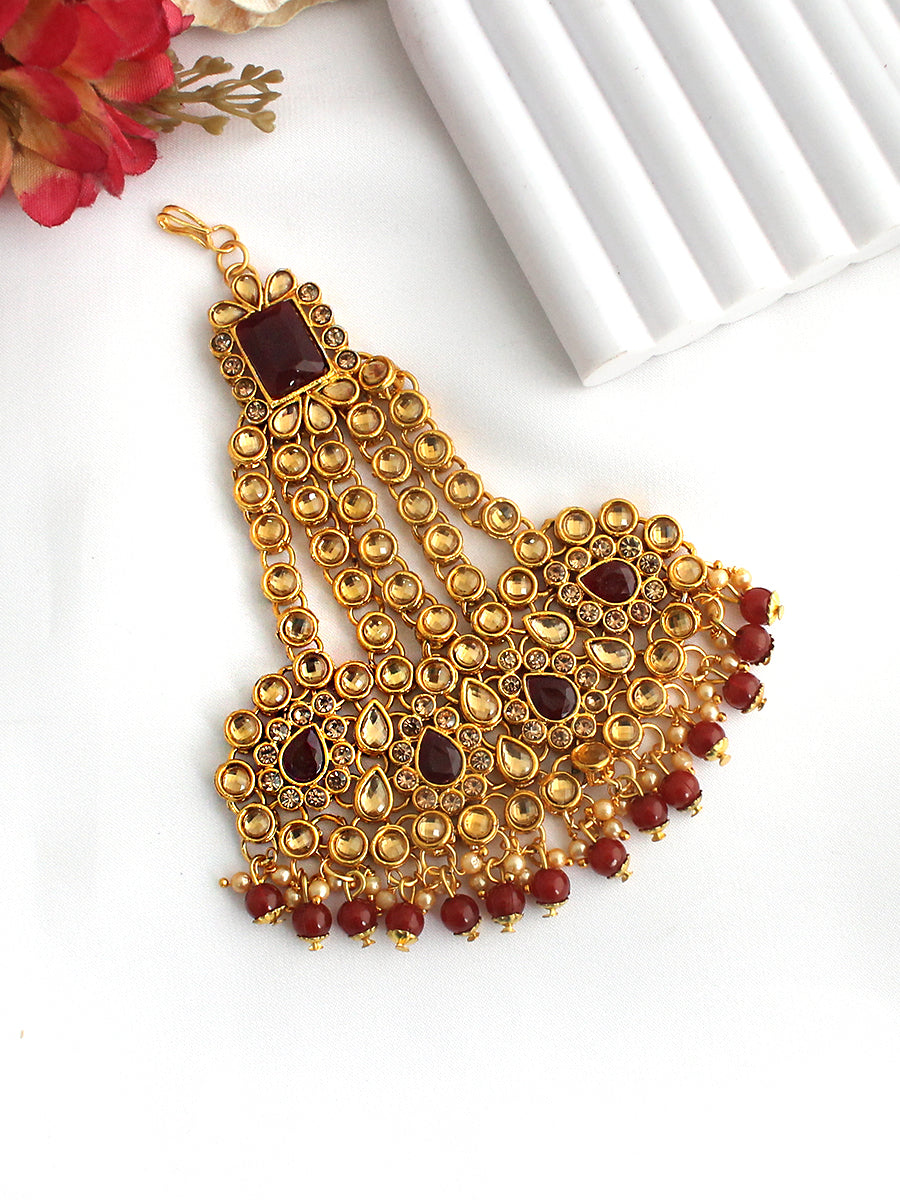 Fatimah Hair Jhoomer-Maroon