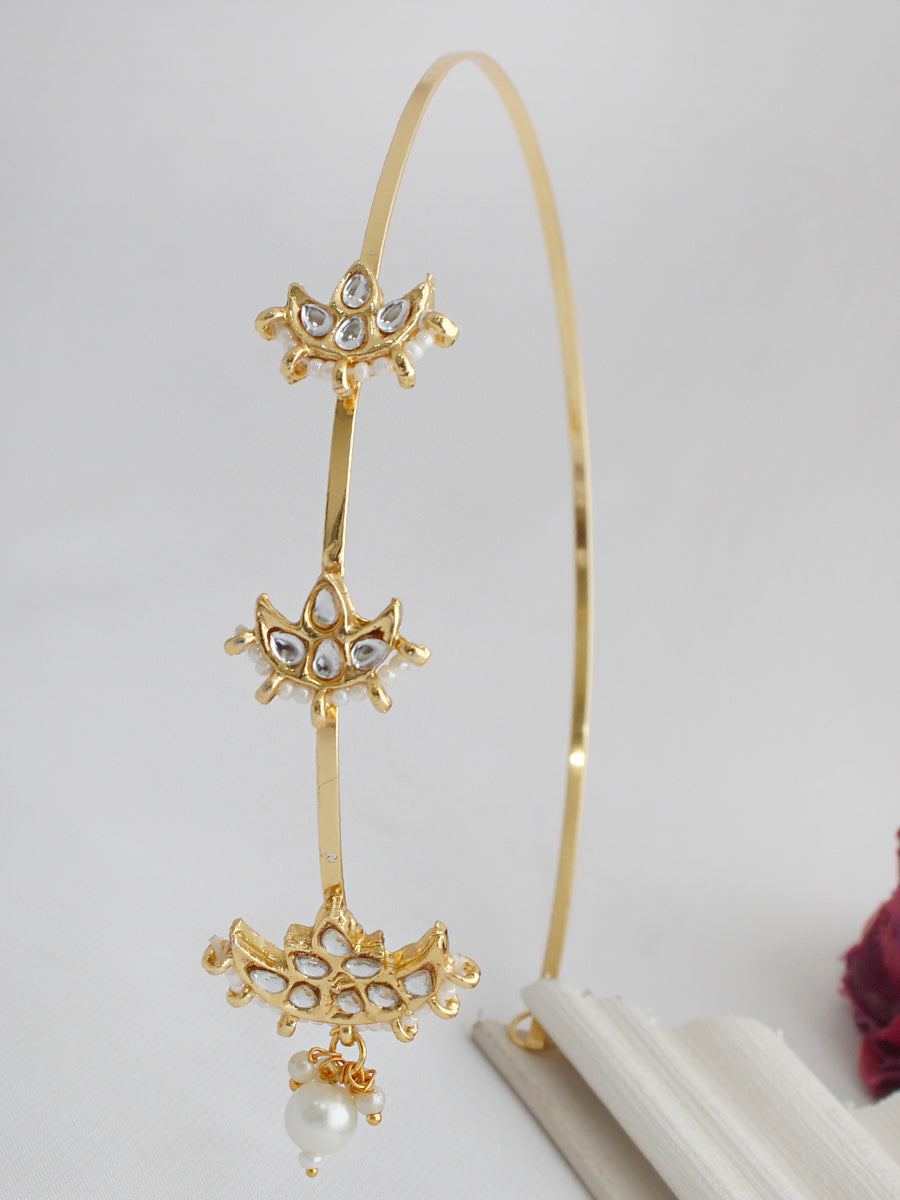 Nitya No Pins Maang Tikka-Gold