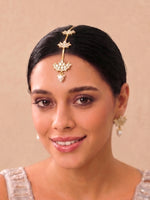Nitya No Pins Maang Tikka-Gold