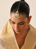 Keerthy Maang Tikka Traditional Hair Jewelry for Ethnic Fashion-Gold