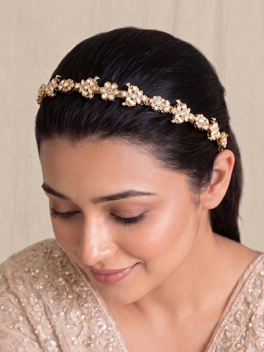 Jaanvi Head Band-Gold