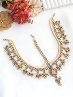 Ishita Mathapatti Headpiece-Peach