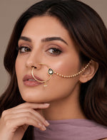 Gulnaaz Nose Ring-Golden