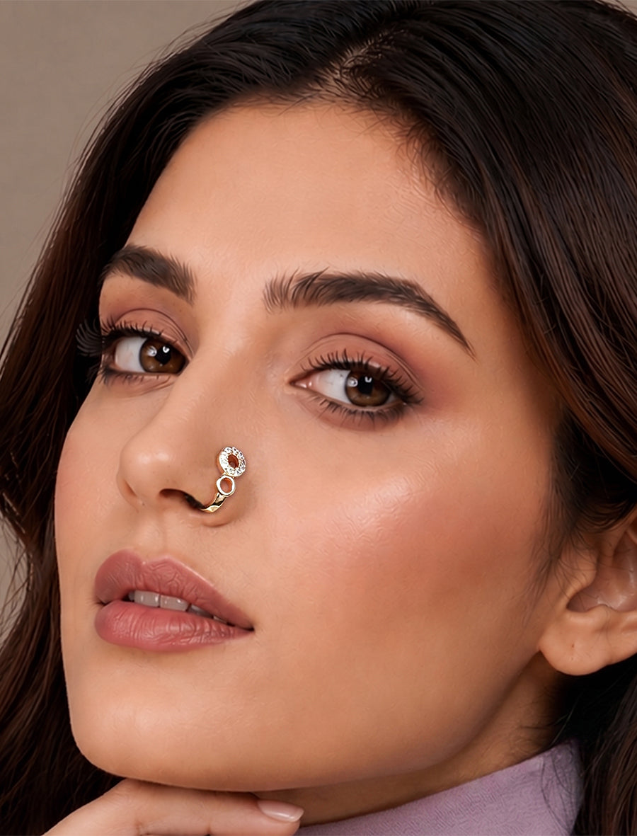 Sofina Nose Ring - Rose gold