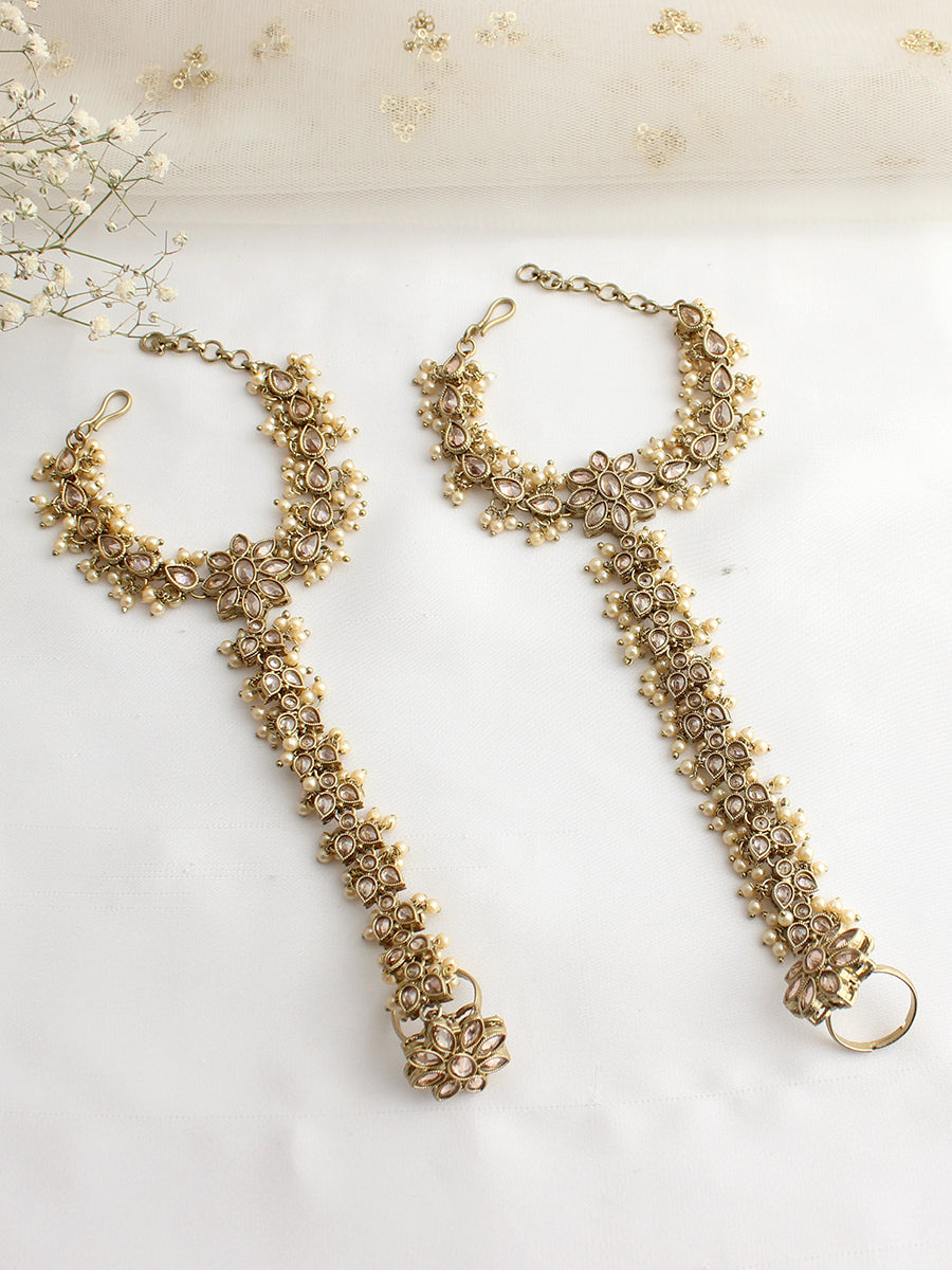 Poorva Hand Harness/Bracelet - Gold