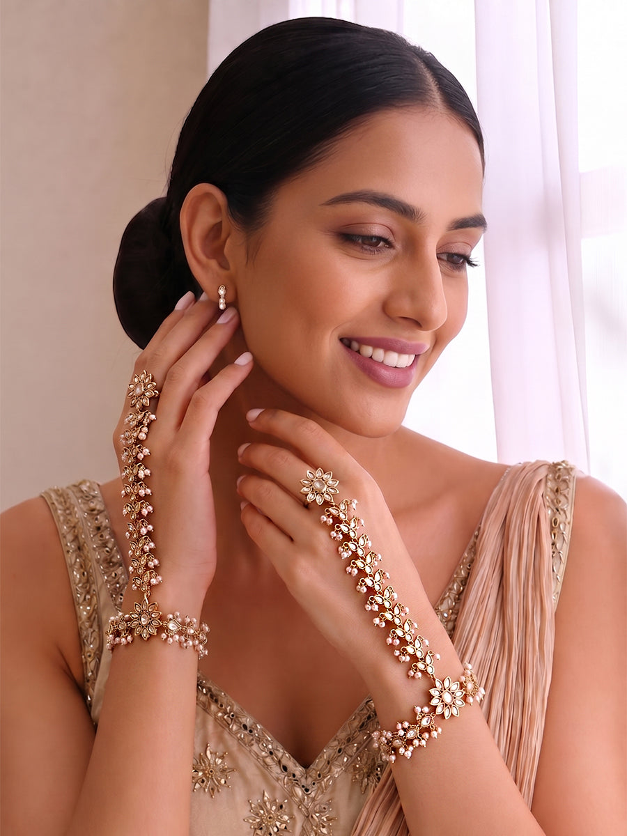 Poorva Hand Harness/Bracelet - Gold