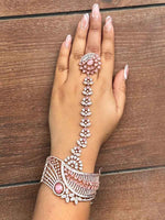 Amisha Hand Harness / Bracelet - Pastel Pink