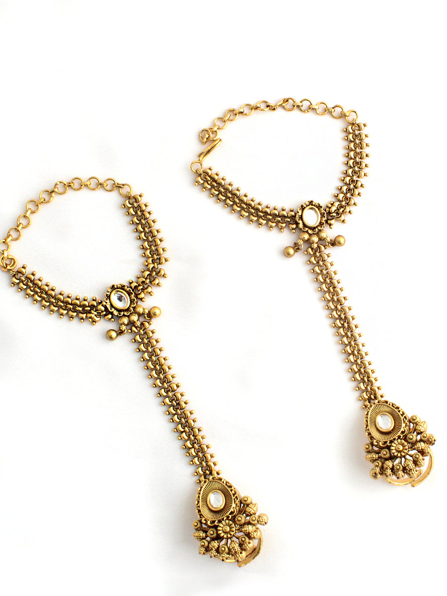 Parinita Hand Harness / Hathphool-Gold