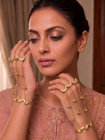 The Moon Hand Harness / Bracelet (Hathphool)-Gold 