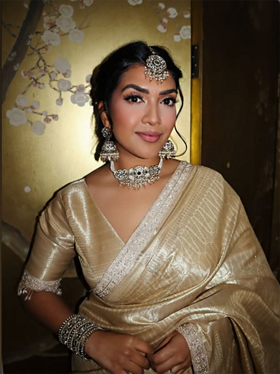 Takshi Mirror Choker Necklace Set Indian Wedding Necklace Set for NRI Brides