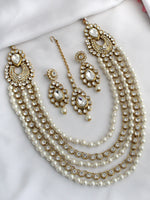 Inakshi Layered Necklace Set-Gold
