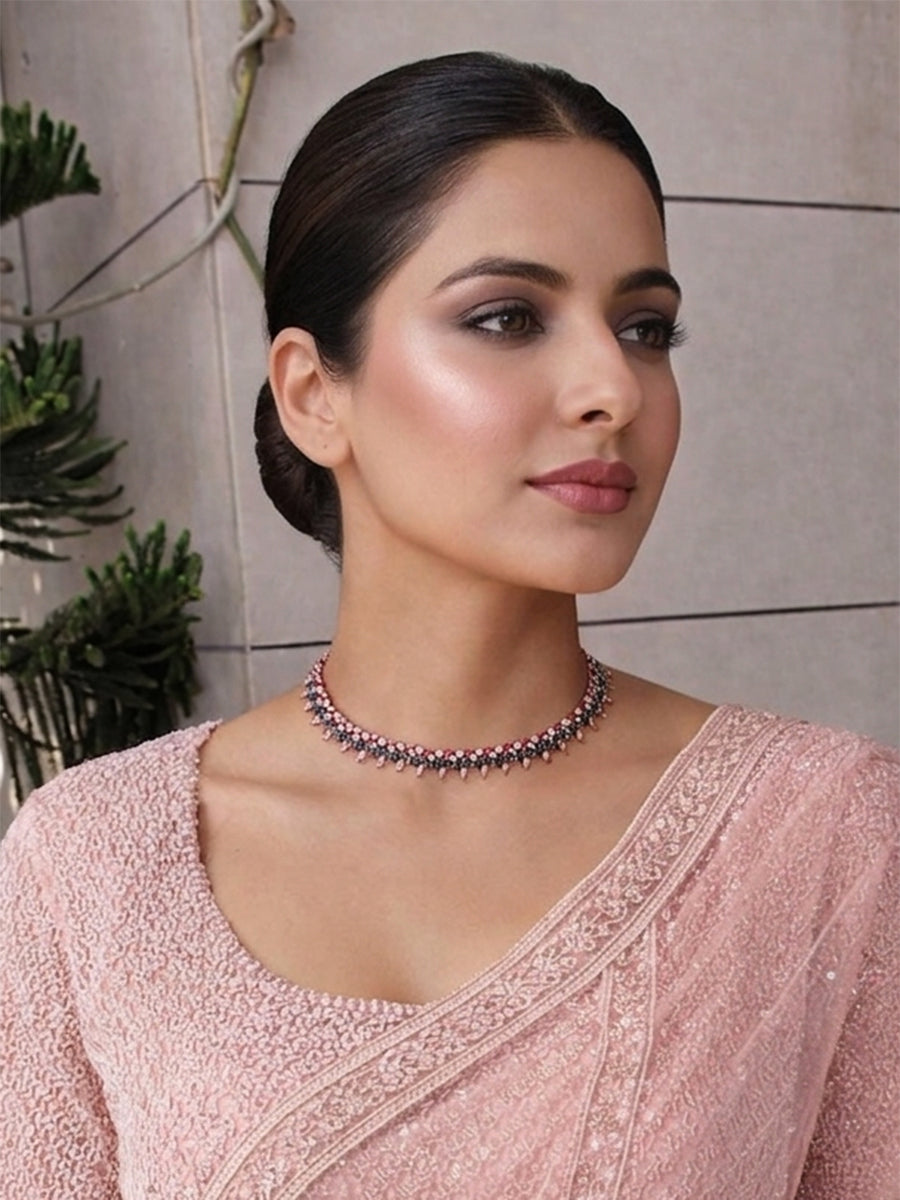 Rashi Cz Necklace-Multicolor
