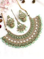 Aastha Necklace Set-Mint Green