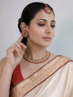 Supriya Necklace Set-Hot Pink