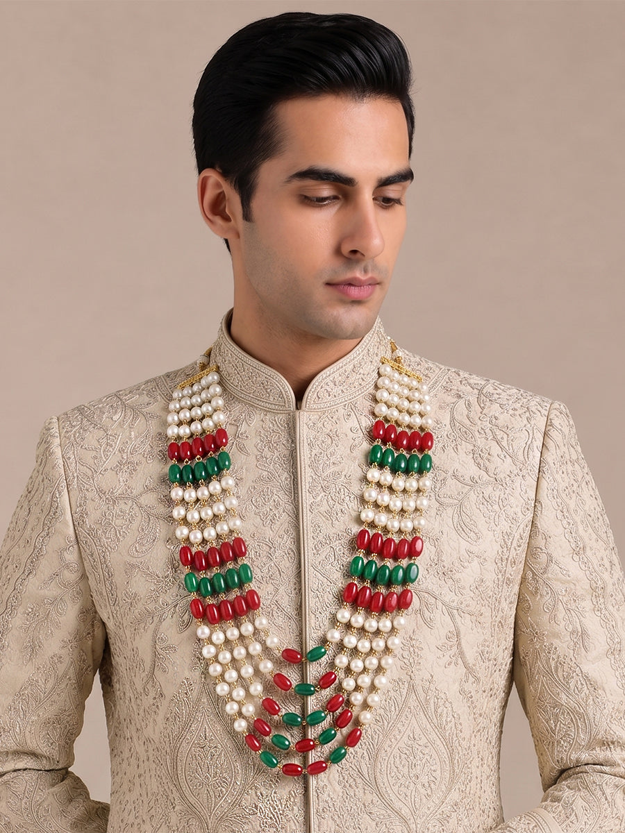 Tushar Groom Necklace-Multicolor