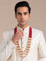 Raghav Groom Necklace-Maroon