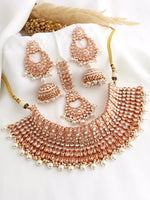 Nimrat Necklace Set-Rose Gold