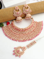 Jasleen Necklace Set - Pink