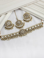 Aisha Mirror Necklace Set - Gold 