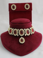 Shrutika Choker Necklace Set-Maroon