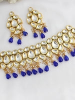 Swastika Necklace Set-Blue