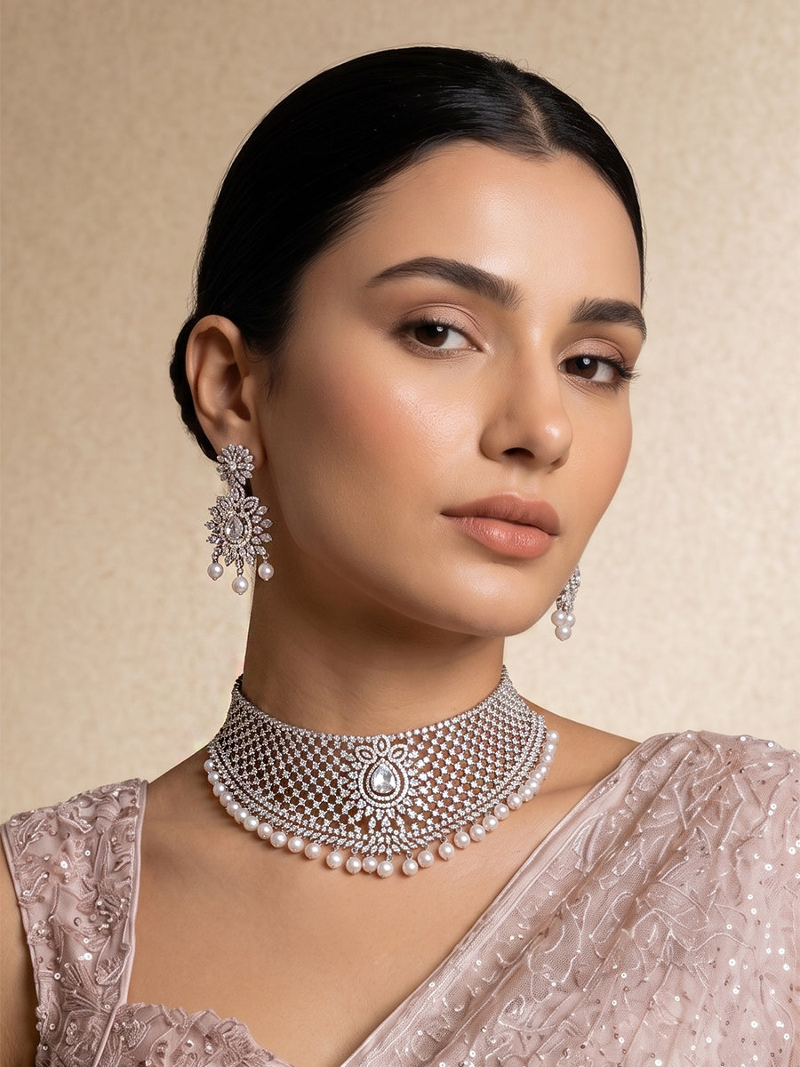 Alaska Necklace Set-Silver