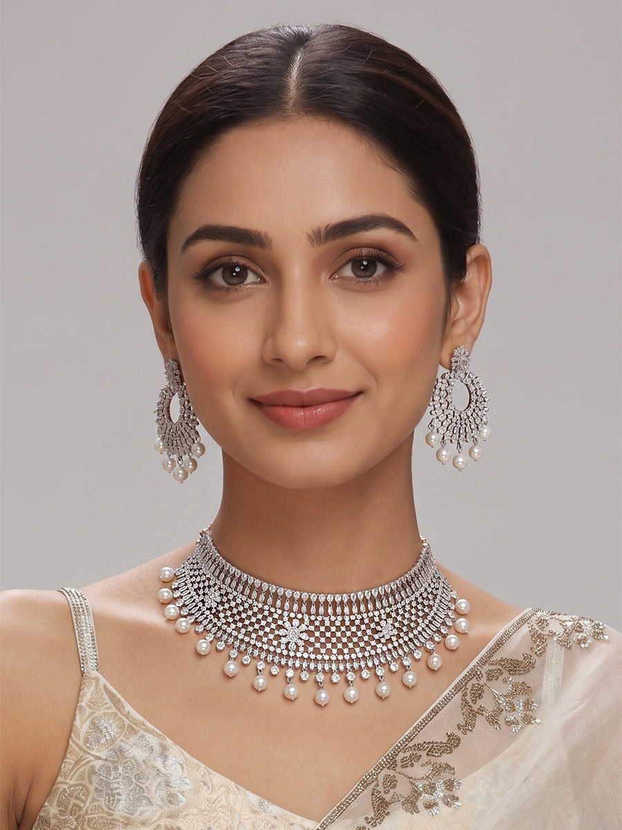 Berlin Necklace Set-Silver