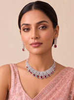 Nysa Necklace Set - Maroon 