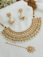 Multan Bib Necklace Set-Ivory