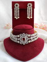 Amsterdam Necklace Set-Maroon