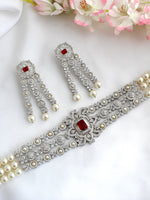 Amsterdam Necklace Set-Maroon
