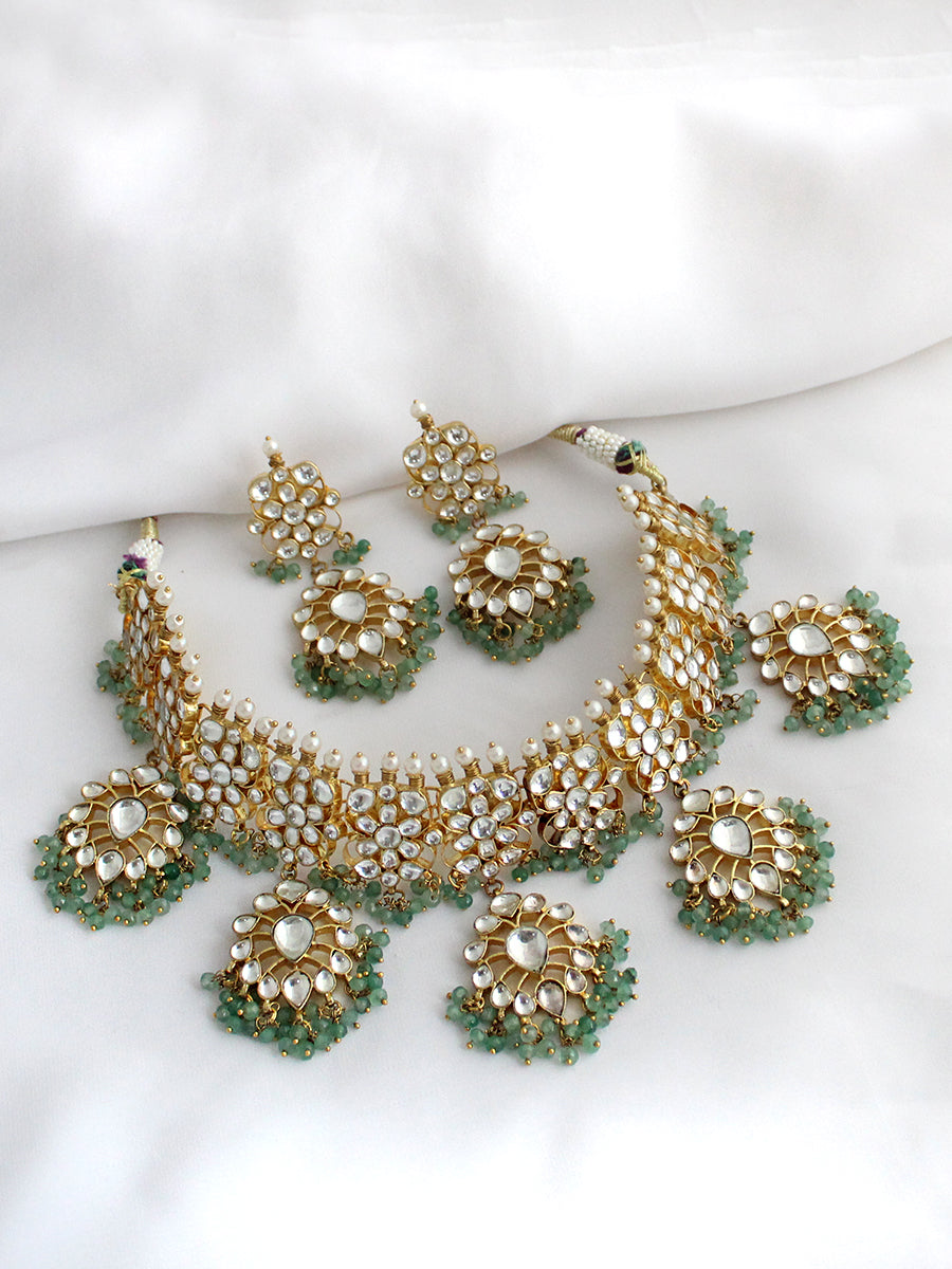 Shefali Necklace Set-Green