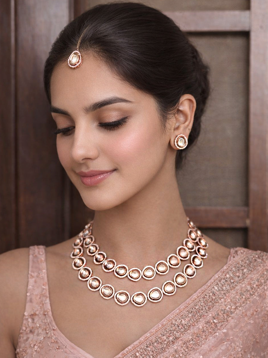 Paris Necklace Set - Rose gold
