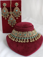 Sonali Necklace Set-Aqua