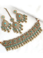 Sonali Necklace Set-Aqua