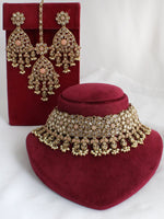 Sonali Necklace Set-Peach