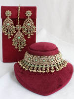 Sonali Necklace Set-Mint Green