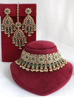 Sonali Necklace Set-Green