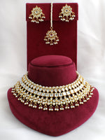 Mehar Kundan Necklace Set-Gold