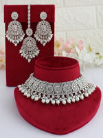 Shahin Necklace Set- Silver
