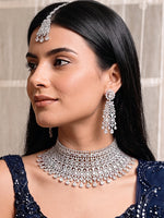 Ahira Necklace Set-Silver