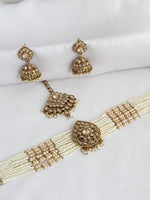 Sia Choker Necklace Set-Gold